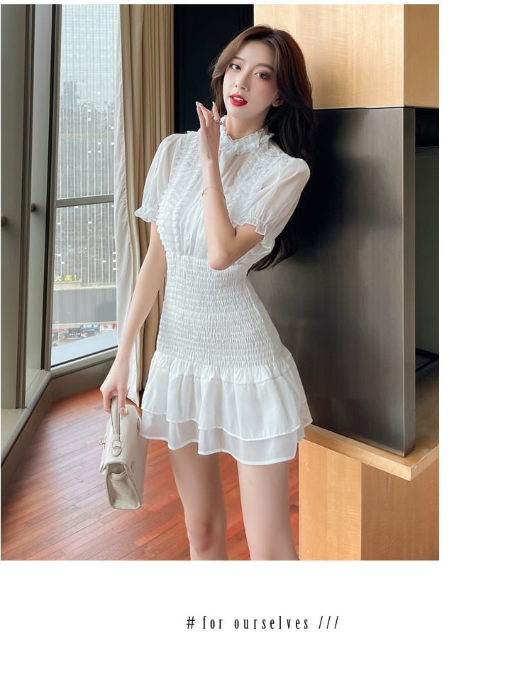 【dress】おしゃれ！エレガントデートワンピース着瘦せ　M17067