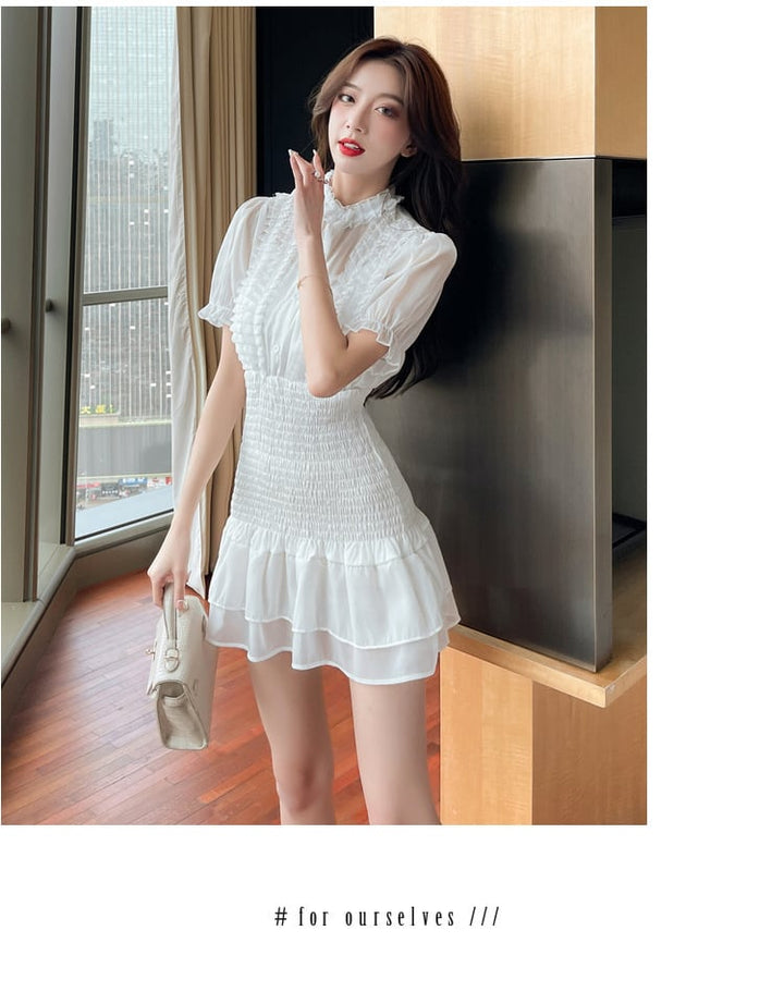 【dress】おしゃれ！エレガントデートワンピース着瘦せ　M17067