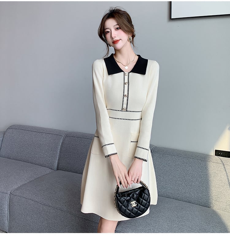 【dress】輝いて超人気 ! エレガントニットワンピース　M17666