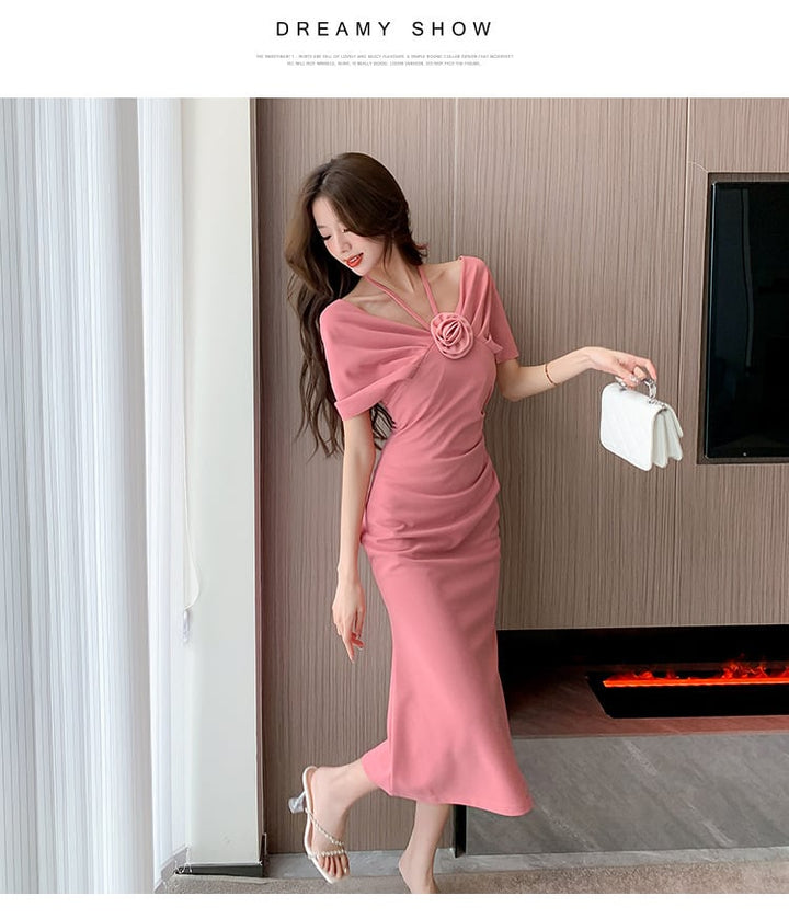 【dress】細身効果抜群♪エレガントデートワンピース　M17083