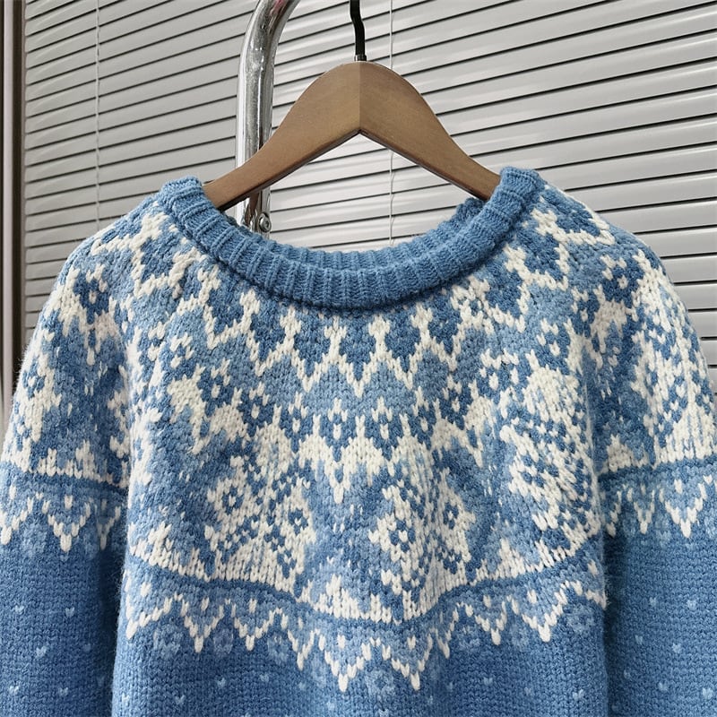 【tops】ジャカードニットセーター　M28844