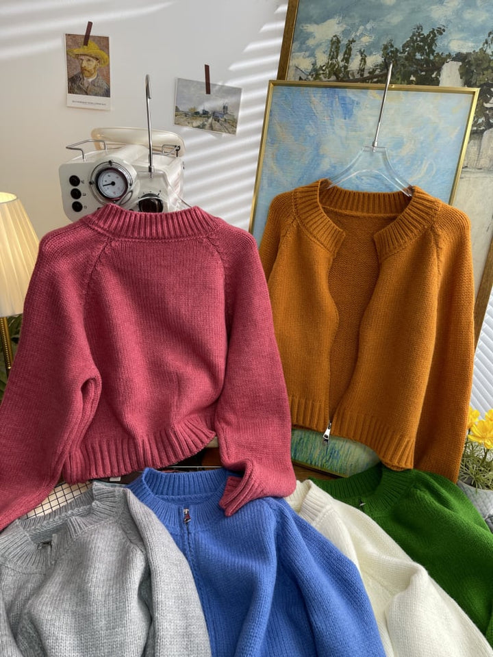 【outer】クルーネックニットカーデ　M26651
