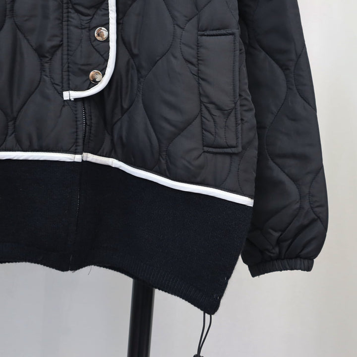 【outer】棉コートドッキングニットカーデ　M18260