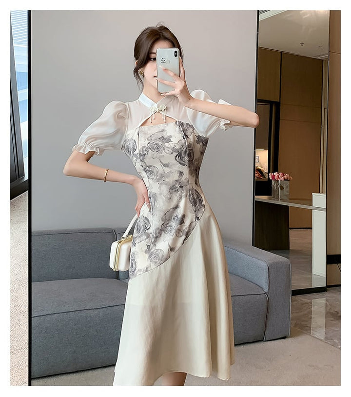 【dress】知的で品の良い♡エレガント切り替えデートワンピース　M16974