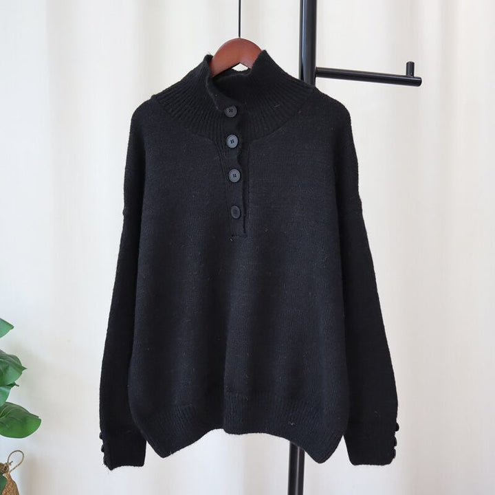 【tops】ボタンデザインニットセーター　M27817