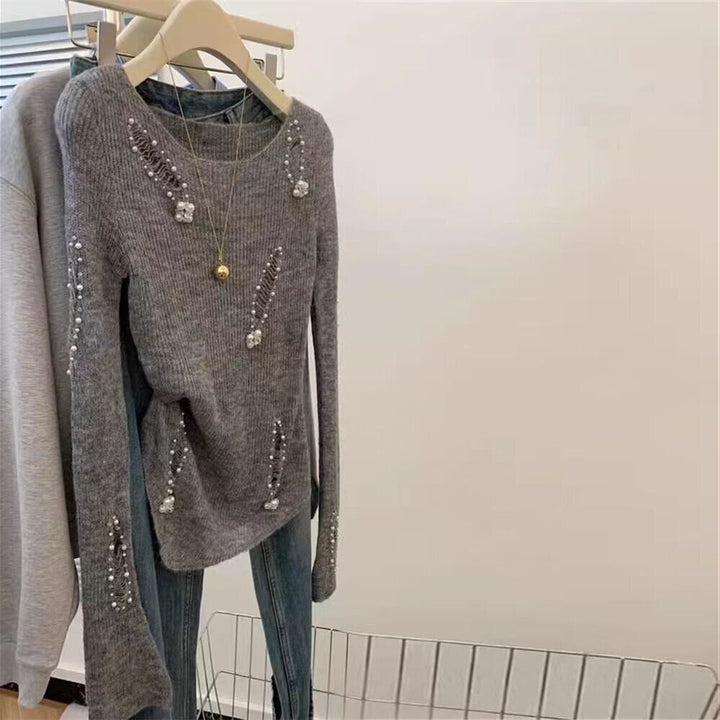 【tops】パールニットセーター　M29309