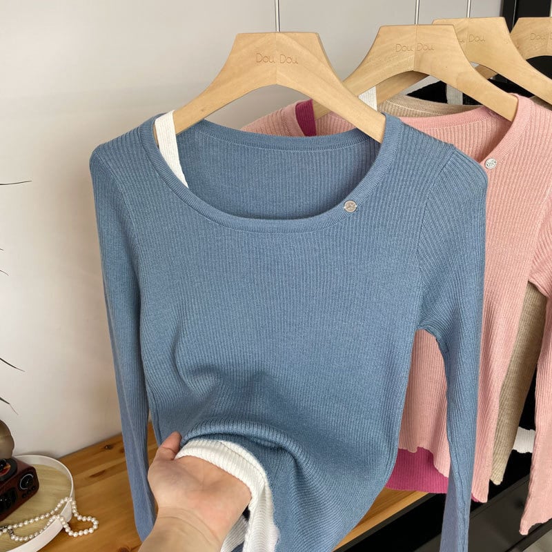 【tops】切り替えニットトップス　M26510