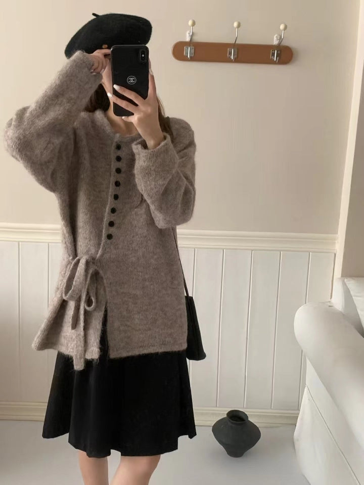 【outer】ボタンデザインニットカーデ　M28058
