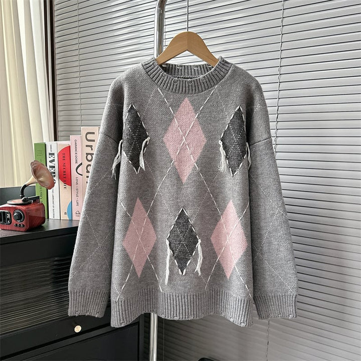 【tops】ダイヤモンドニットセーター　M18616