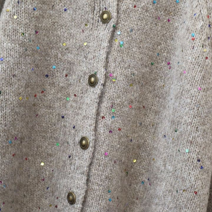 【outer】クルーネックニットカーデ　M25696