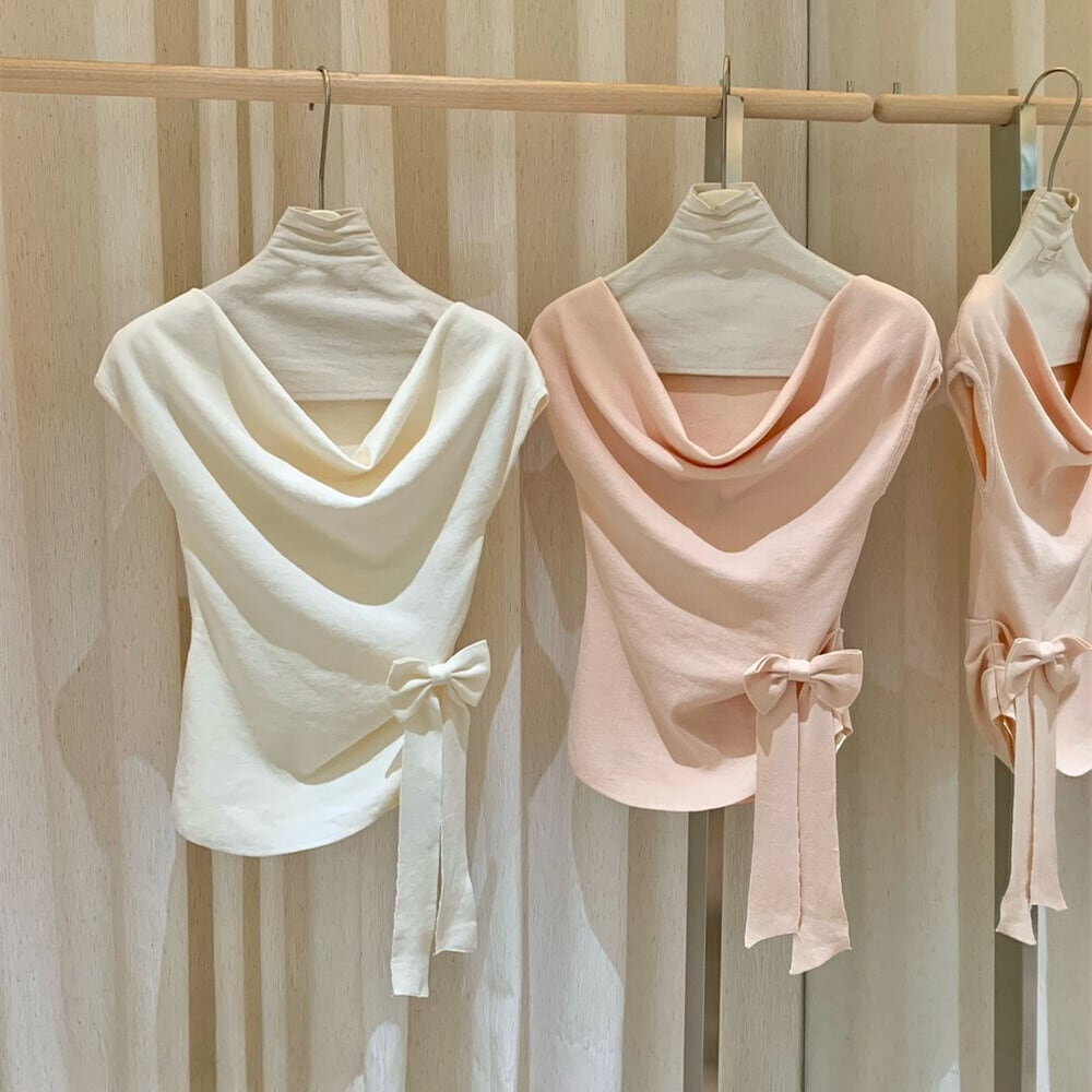 【tops】リボンニットトップス  N3552