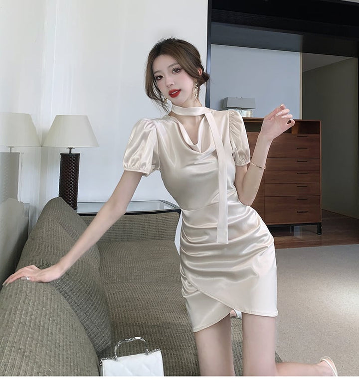 【dress】細身効果抜群♪エレガントデートワンピース　M17355