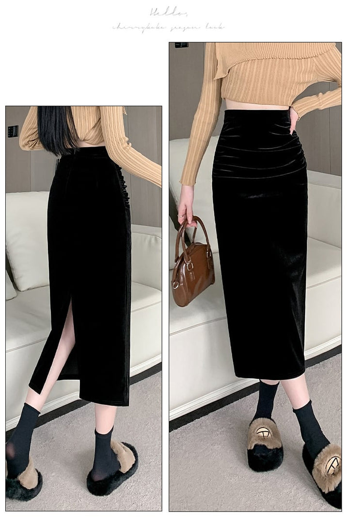 【bottoms】スリットスカート　M28687