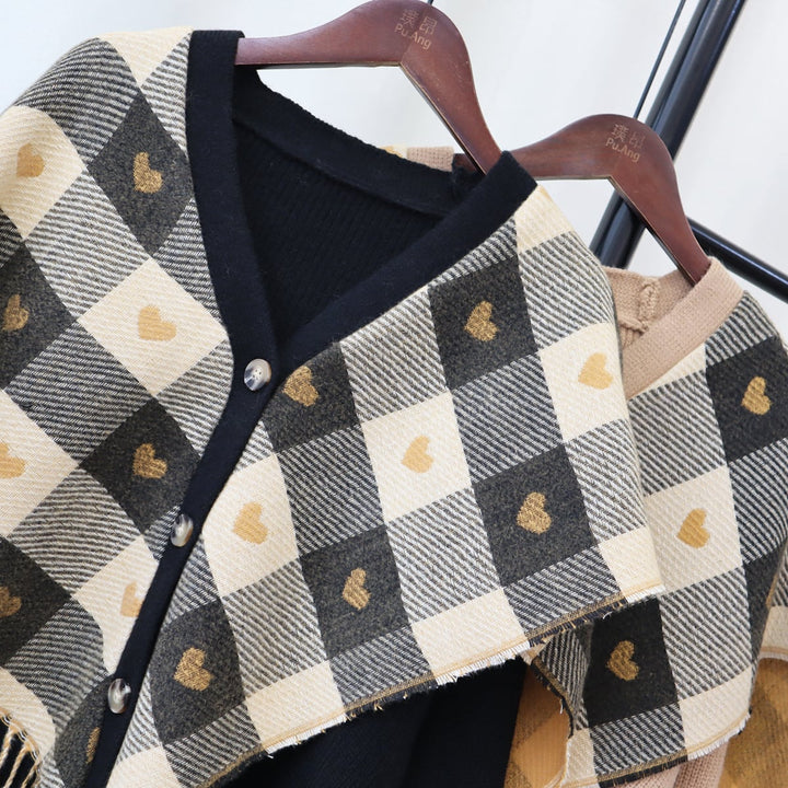【outer】ドッキングVネックニットカーデ　M17965