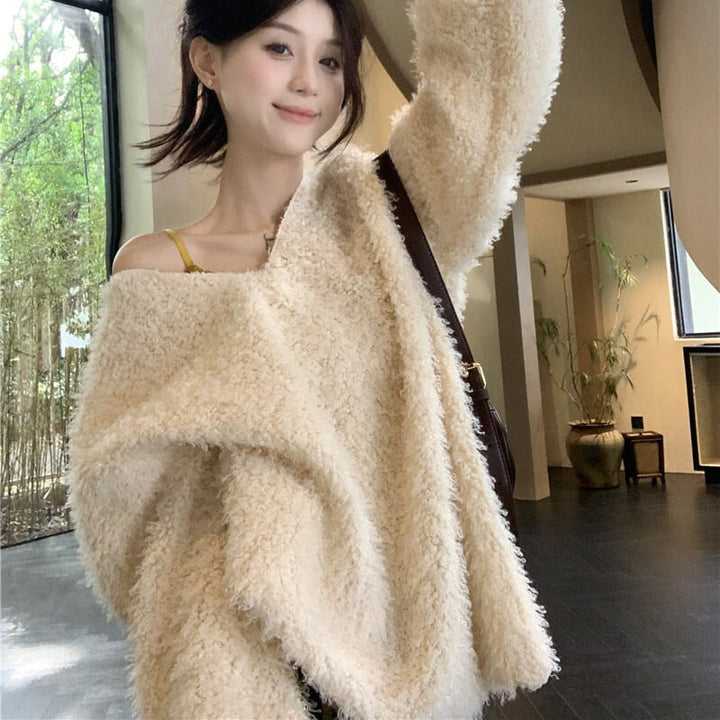 【tops】Vネックシャギープルオーバー　M26983
