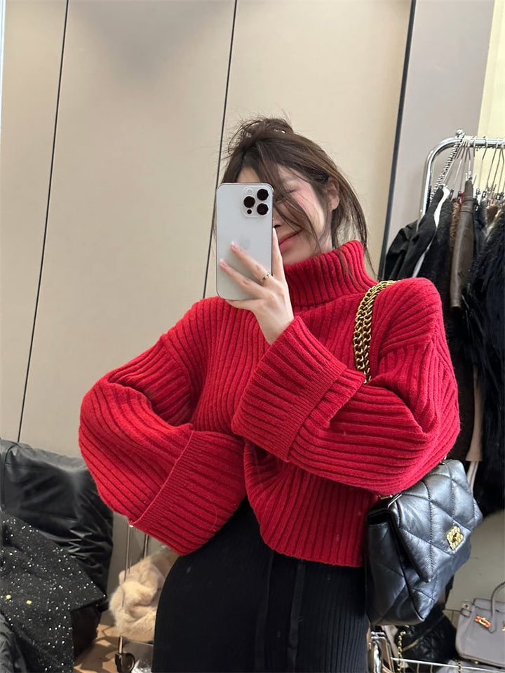 【tops】ハイネックニットセーター　M20199