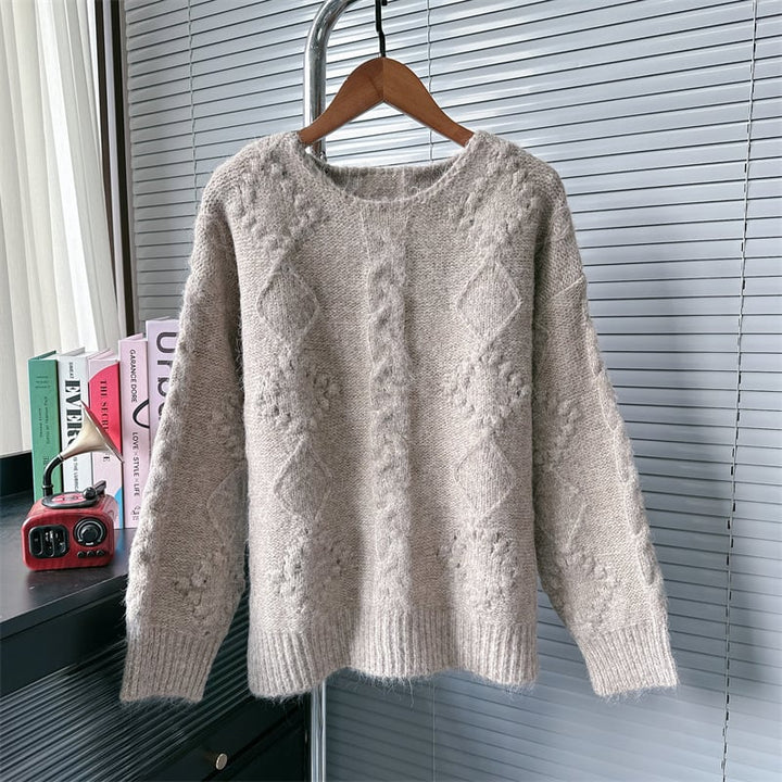 【tops】クルーネックニットセーター　M26390