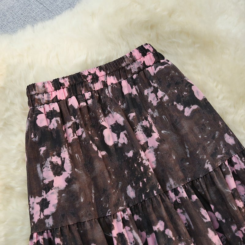 【bottoms】プリントスカート　M23941