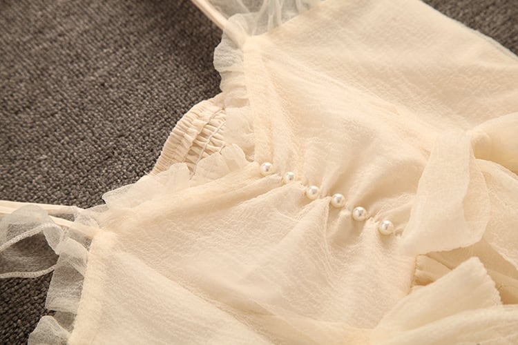 【dress】優しい雰囲気スウィートキャミワンピース着瘦せ　M17211