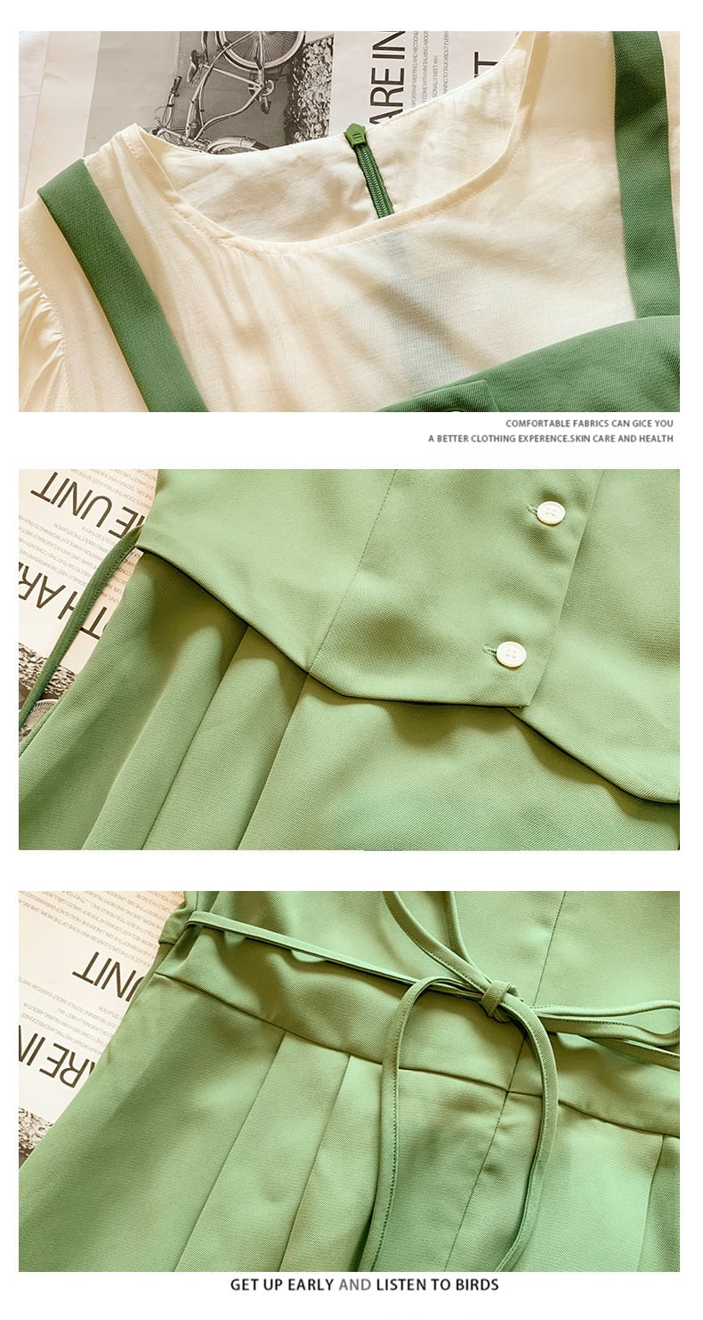 【dress】人気を独占中 エレガント切り替えデートワンピース　M16973