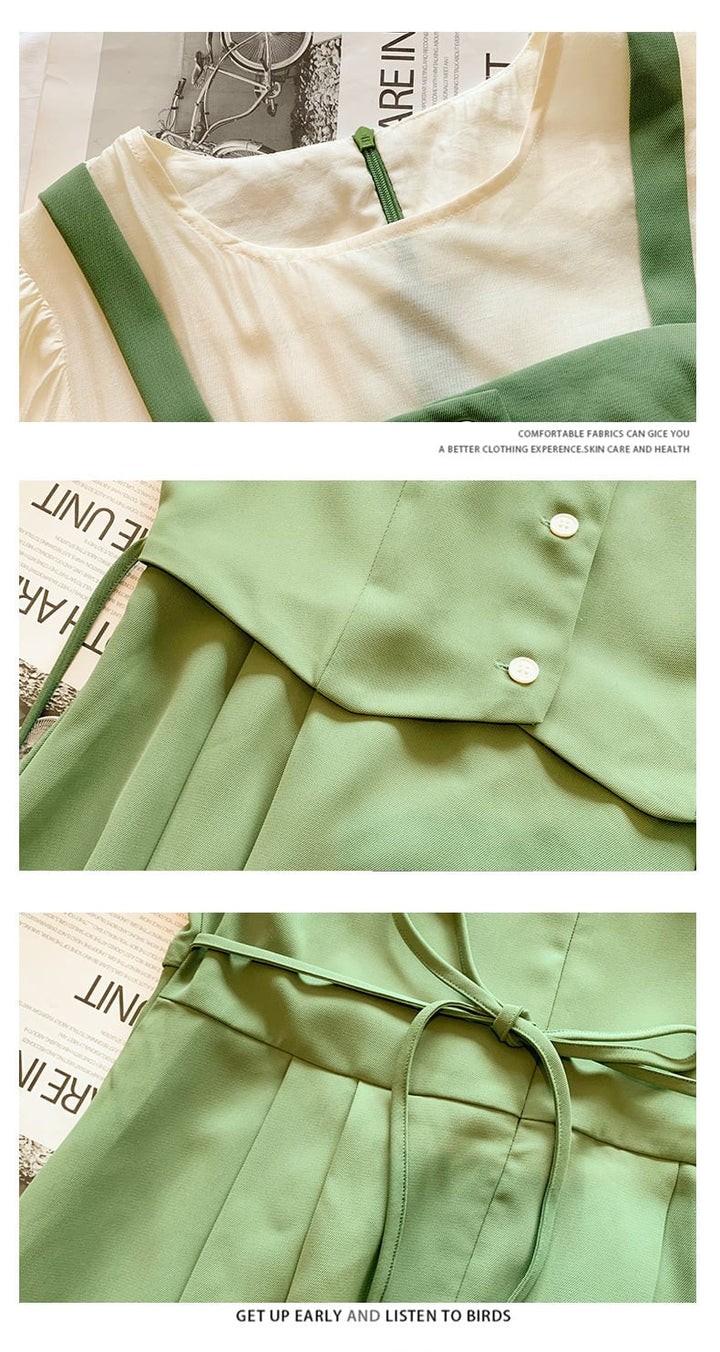 【dress】人気を独占中 エレガント切り替えデートワンピース　M16973
