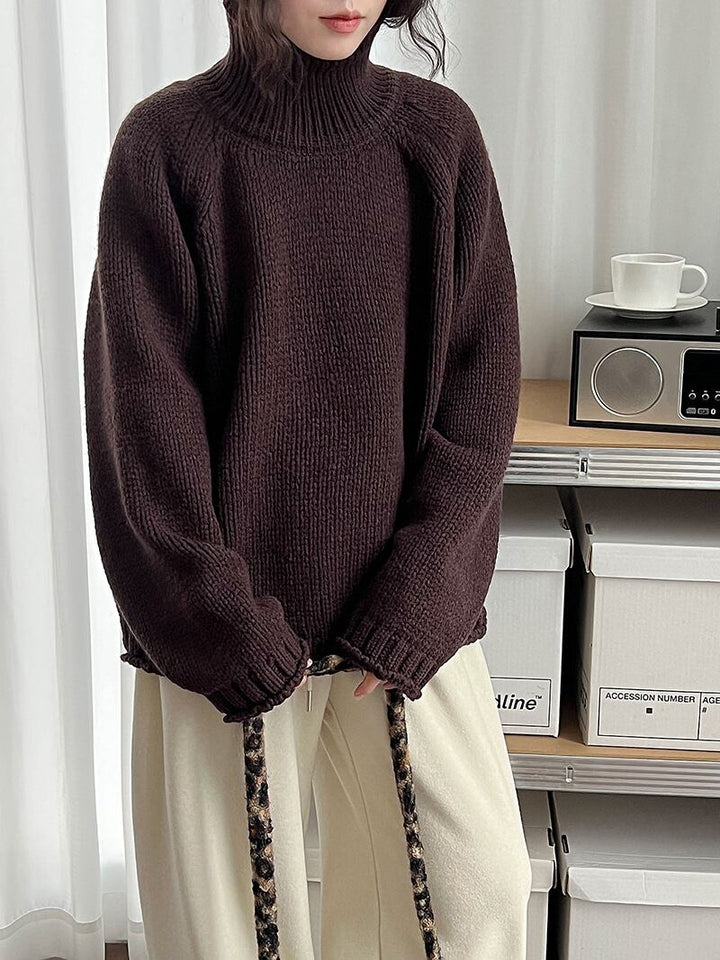 【tops】ハイネックニットトップス Q7305