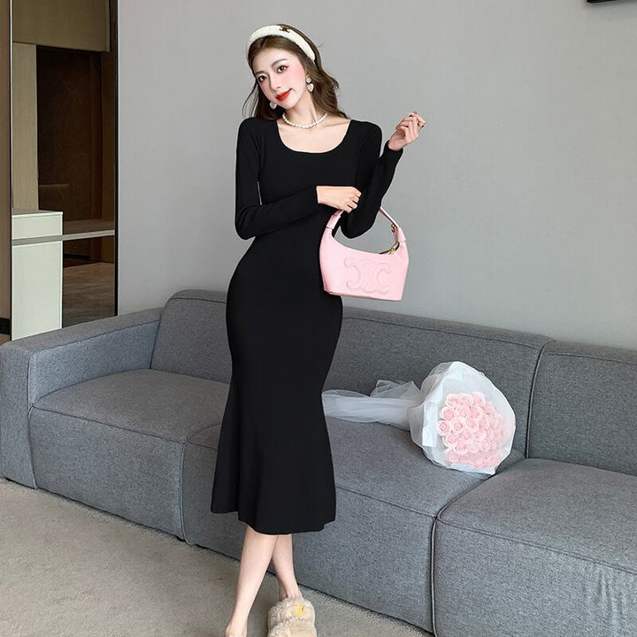 【dress】マーメイドニットワンピース　M18607