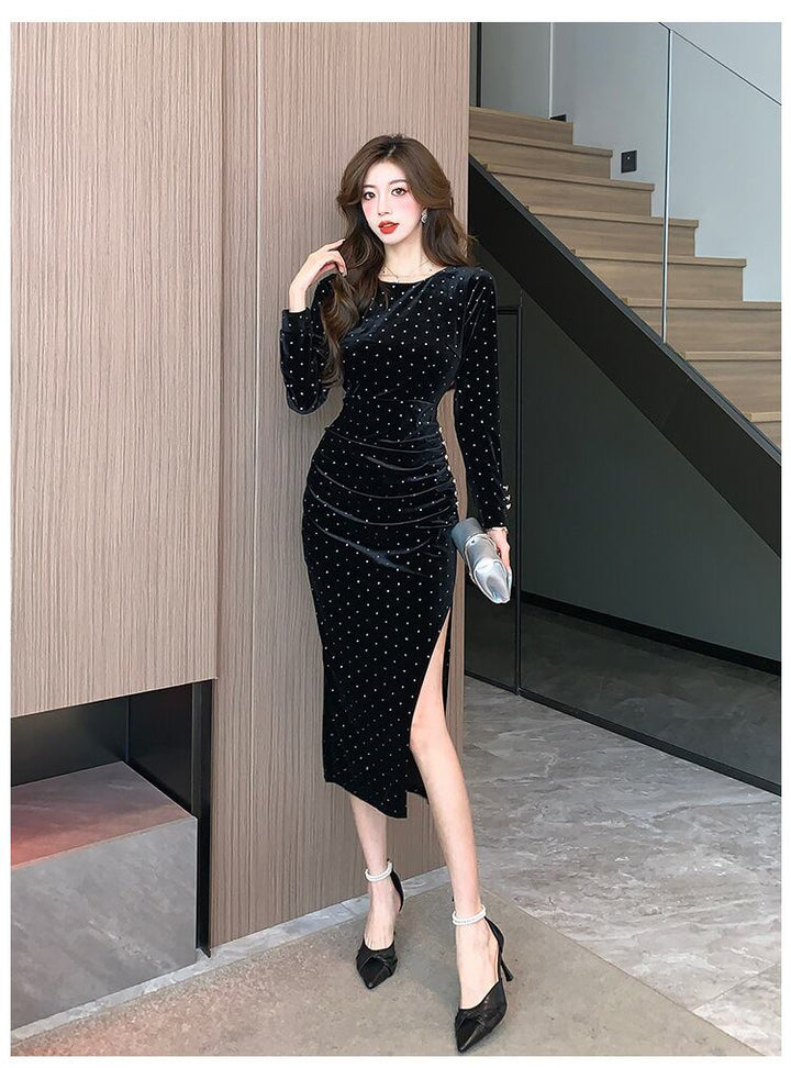 【dress】スリットワンピース　M18723