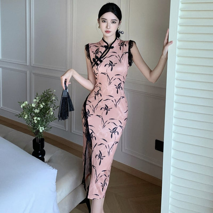 【dress】美人度アップレース切り替えデートワンピース　M17172