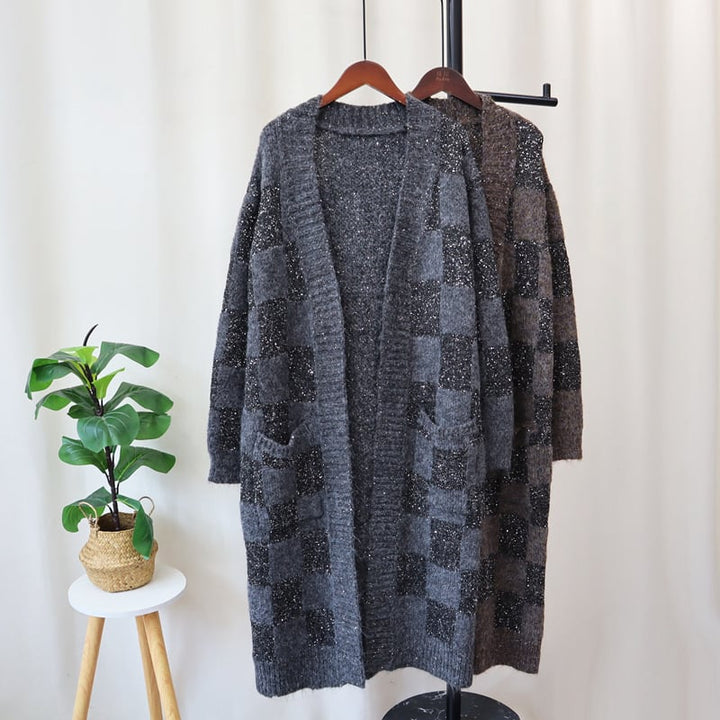 【outer】ロング丈ニットカーデ　M26596