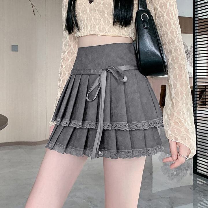 【bottoms】プリーツPUスカート　M27144