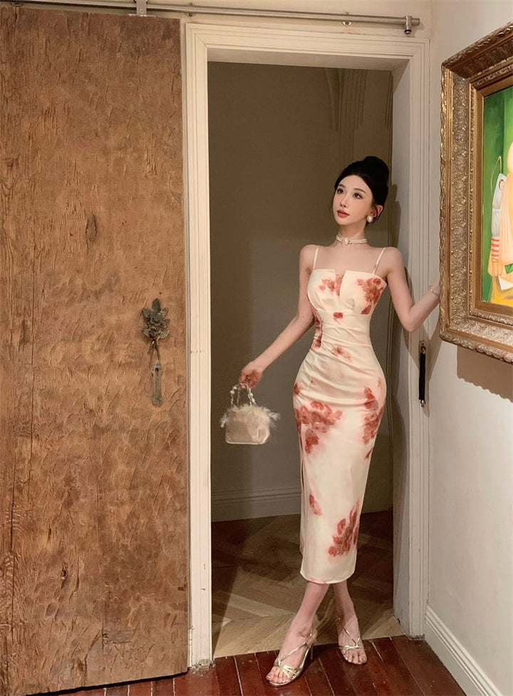 【dress】キャミプリントワンピース　M25100