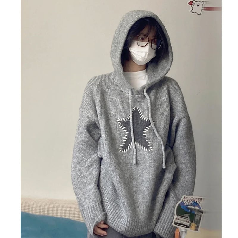 【tops】フーディーニットセーター　M17895