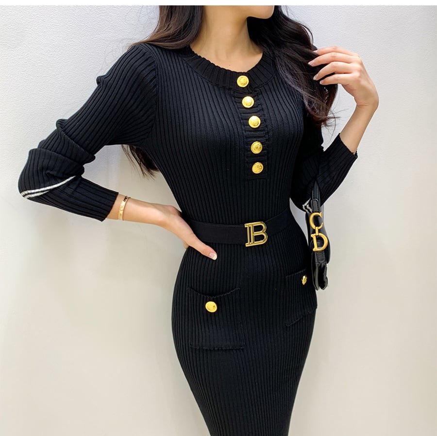 【dress】ニットワンピース　M19324