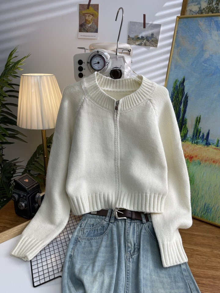 【outer】クルーネックニットカーデ　M26651