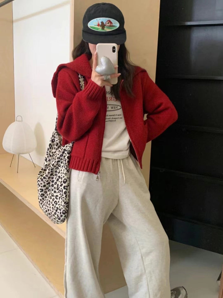 【outer】ファスナーニットカーデ　M25676