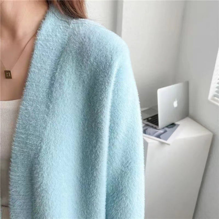 【outer】ロング丈ニットカーデ　M26127