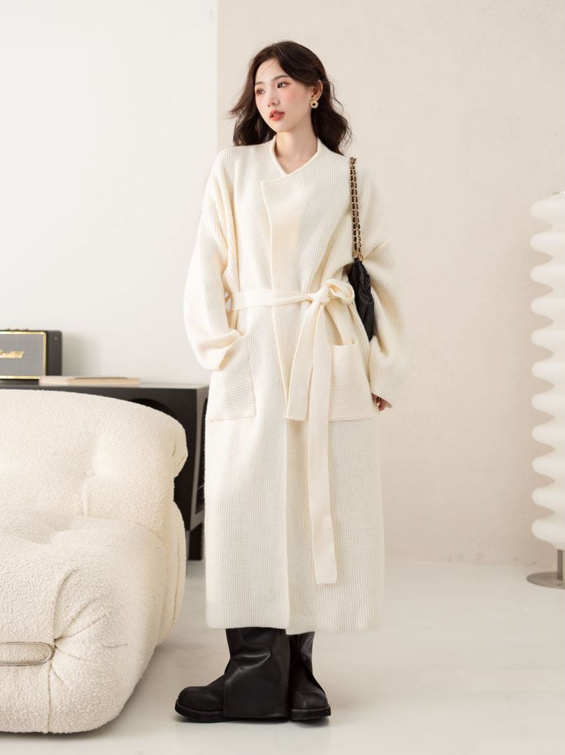 【outer】ロング丈ニットカーデ　M26713