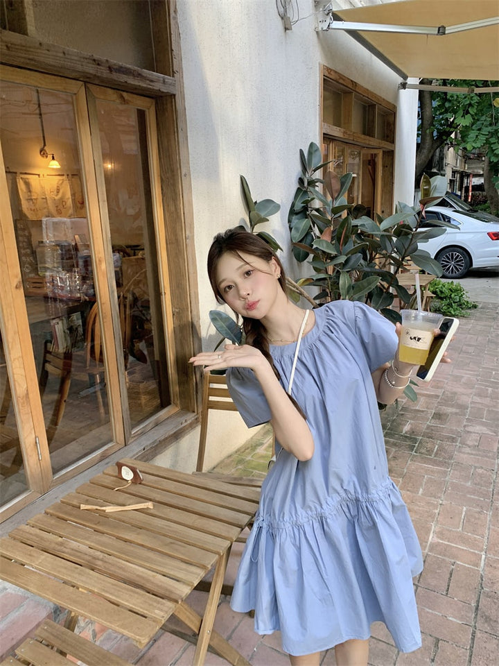【dress】韓国系カジュアルワンピースゆったり着心地良い　M16905