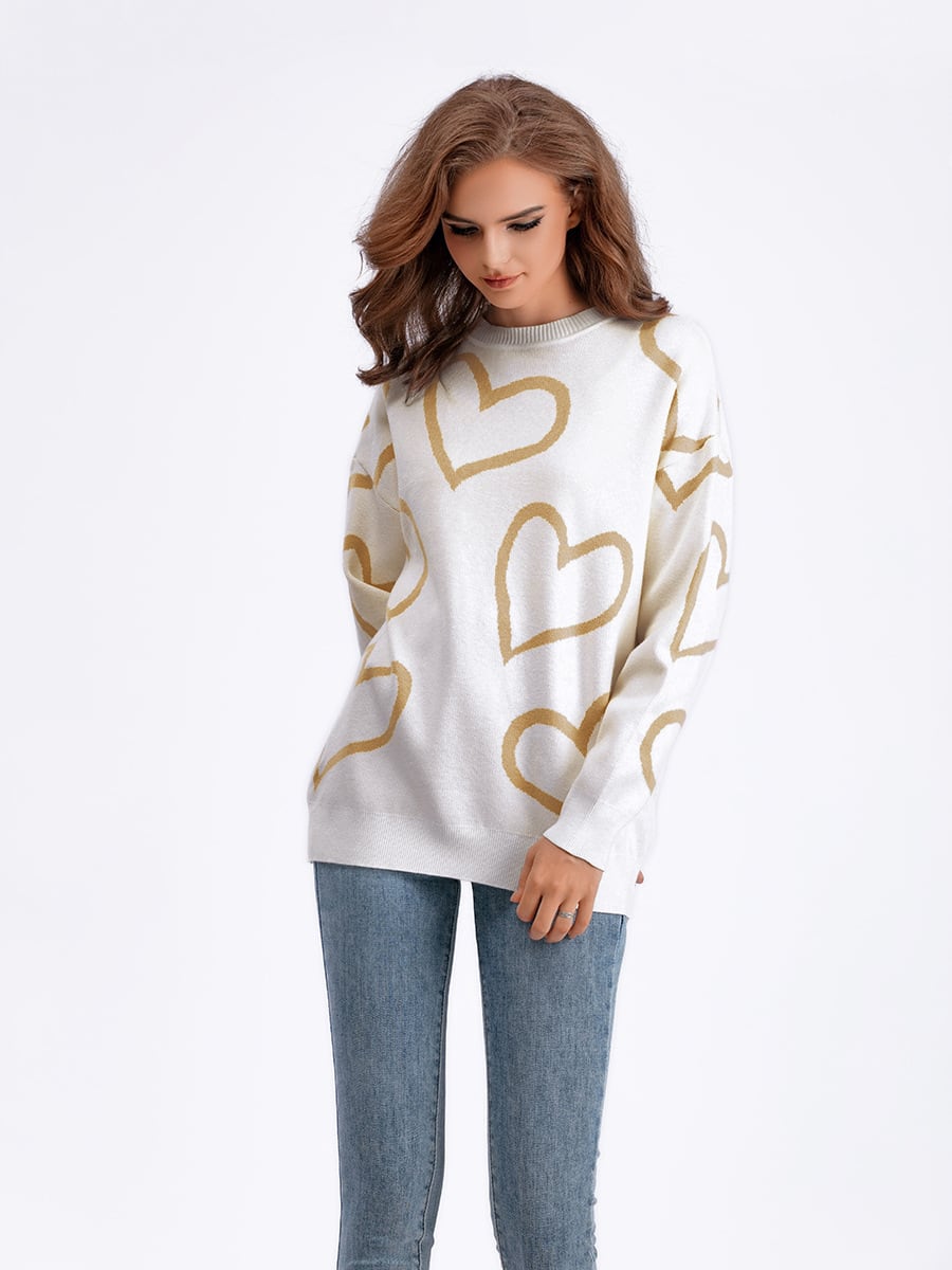 【tops】クルーネックニットセーター　M17833