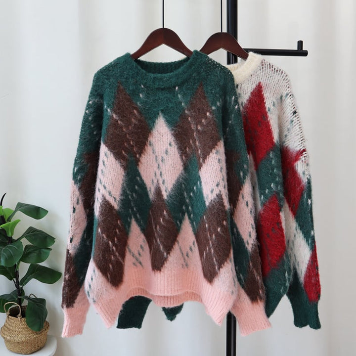 【tops】ダイヤモンドニットセーター　M28094