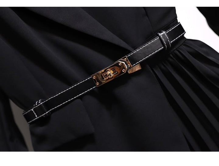 【dress】プリーツ切り替えフォーマルワンピース　M17713