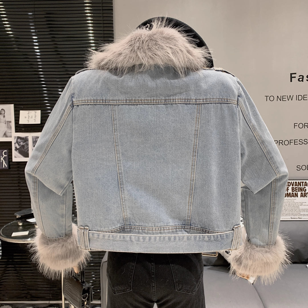 【outer】ファーデニムジャケット　M19108
