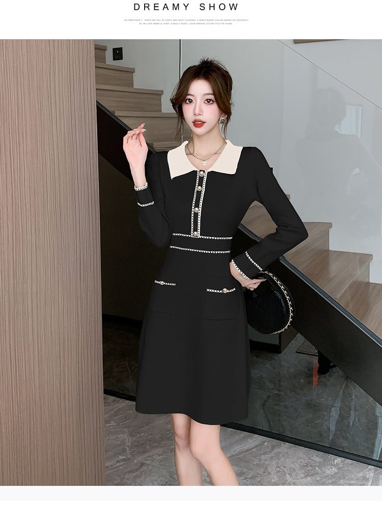 【dress】輝いて超人気 ! エレガントニットワンピース　M17666