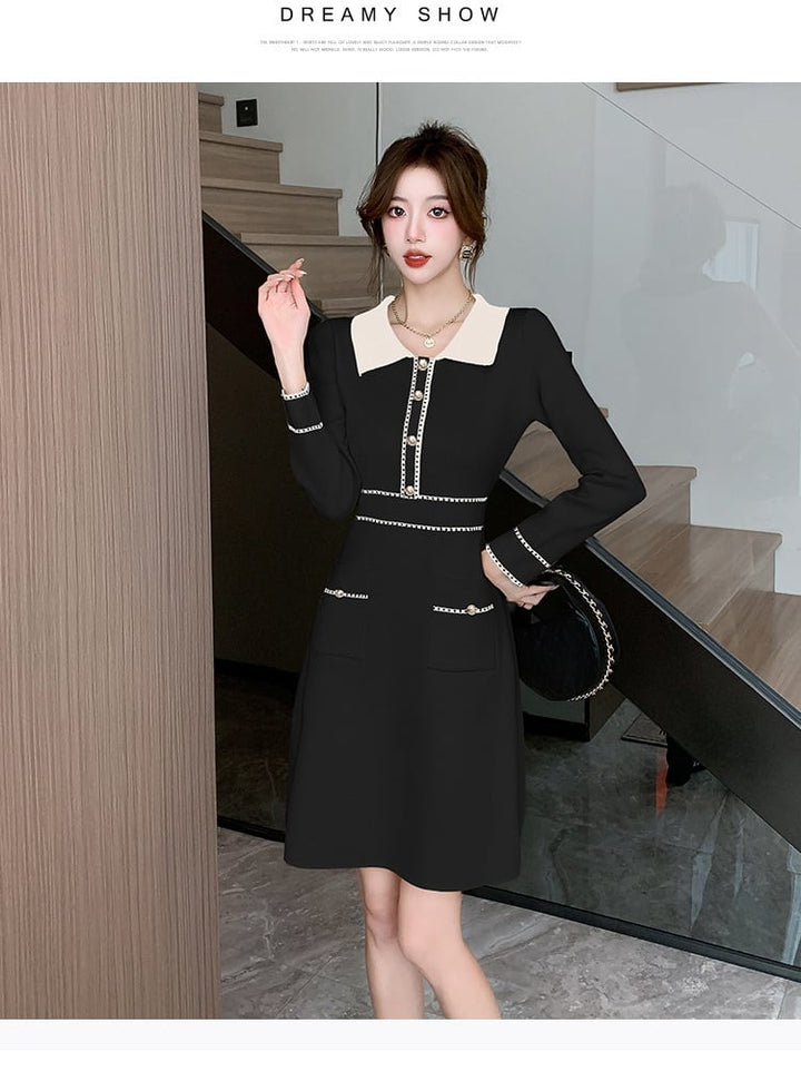 【dress】輝いて超人気 ! エレガントニットワンピース　M17666