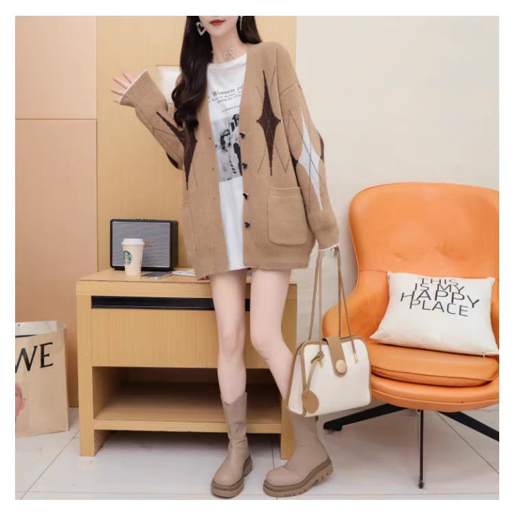 【outer】Vネックニットカーデ　M28166