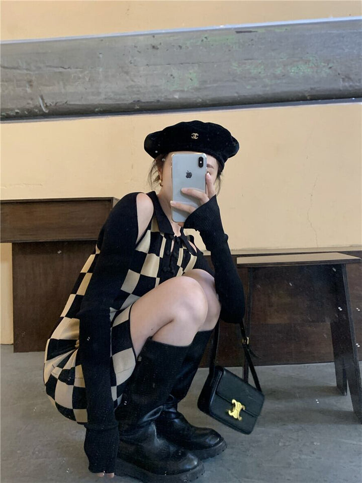 【dress】切り替えニットワンピース　M28574