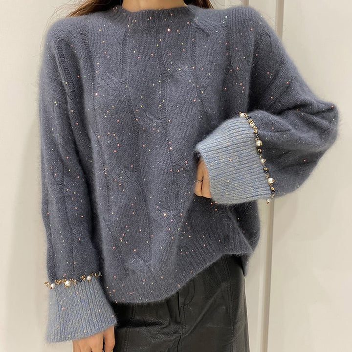 【tops】キラキラニットセーター　M18335
