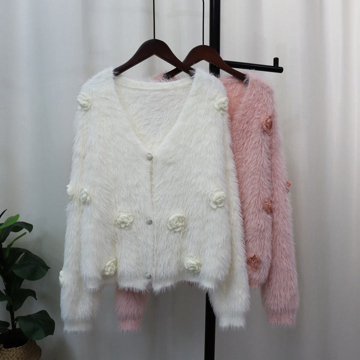 【outer】シャギーニットカーデ　M18508