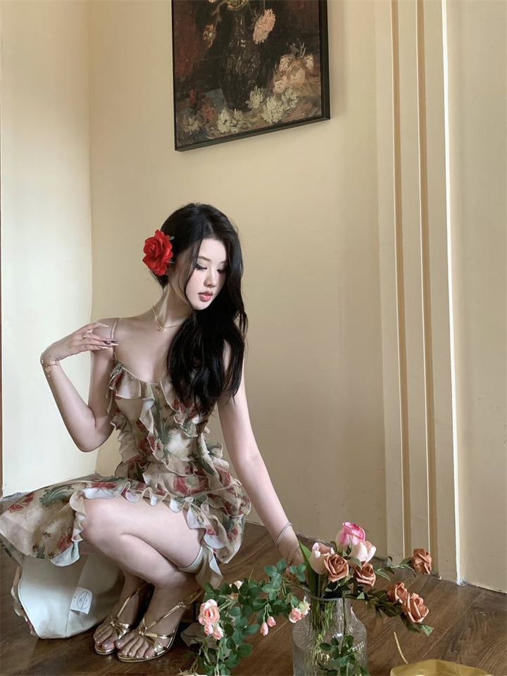 【dress】花柄キャミワンピース　M24447